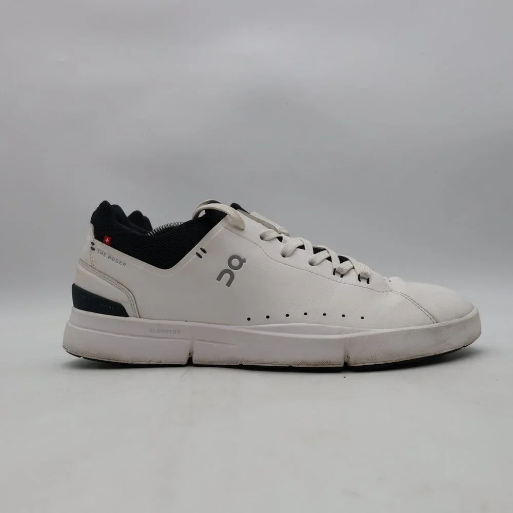 On Running The Roger Men's Size 11.5 White Leather Tennis Athletic Sneakers